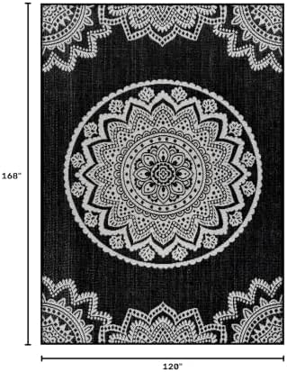 CAMILSON Outdoor Rug 10x14 Modern Large Area Rugs for Indoor and Outdoor Pati...