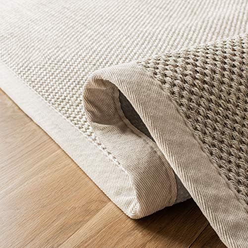 SAFAVIEH Area Rug 6' Square - Natural Fiber Collection - Marble & Bei...