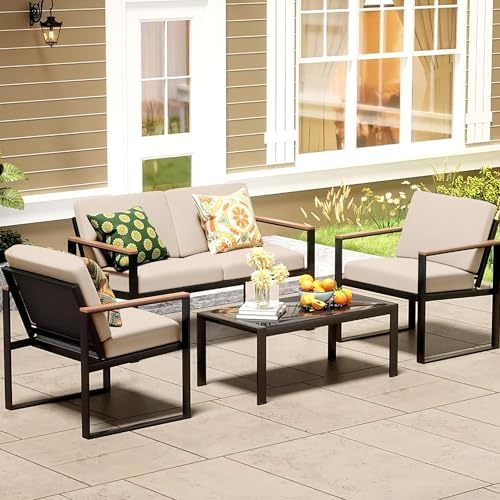 8Pcs Patio Cushion Covers, Outdoor Stretch Cushion Covers, Washable