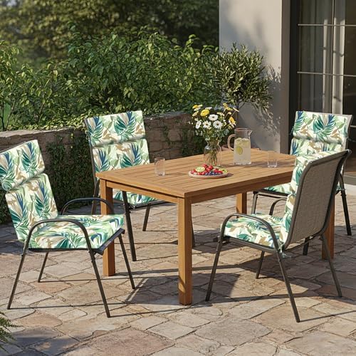 DYTXIII Outdoor High Back Chair Cushions Set of 2, 44"x22" Water Re...