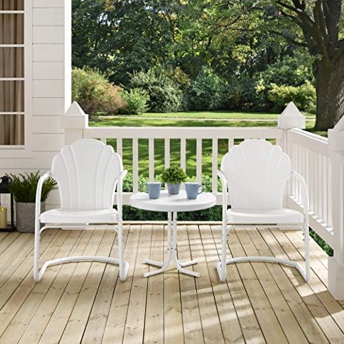 Crosley Furniture Tulip 3-Piece Chair & Side Table Set