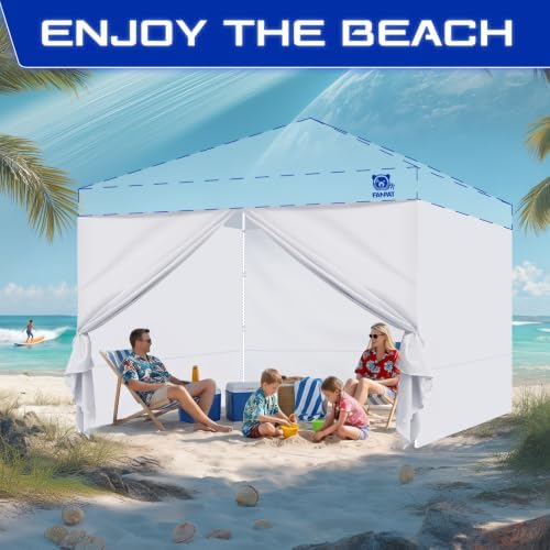 FANPAT 10x10 Canopy Sidewalls & Door for Canopy, Gray (4PCS Sidewalls Only)