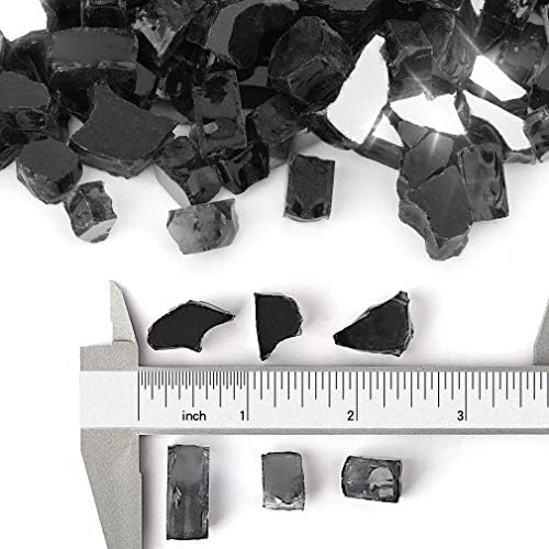 Stanbroil 10-Pound Tempered Fire Glass 1/2 inch, Onyx Black Reflective