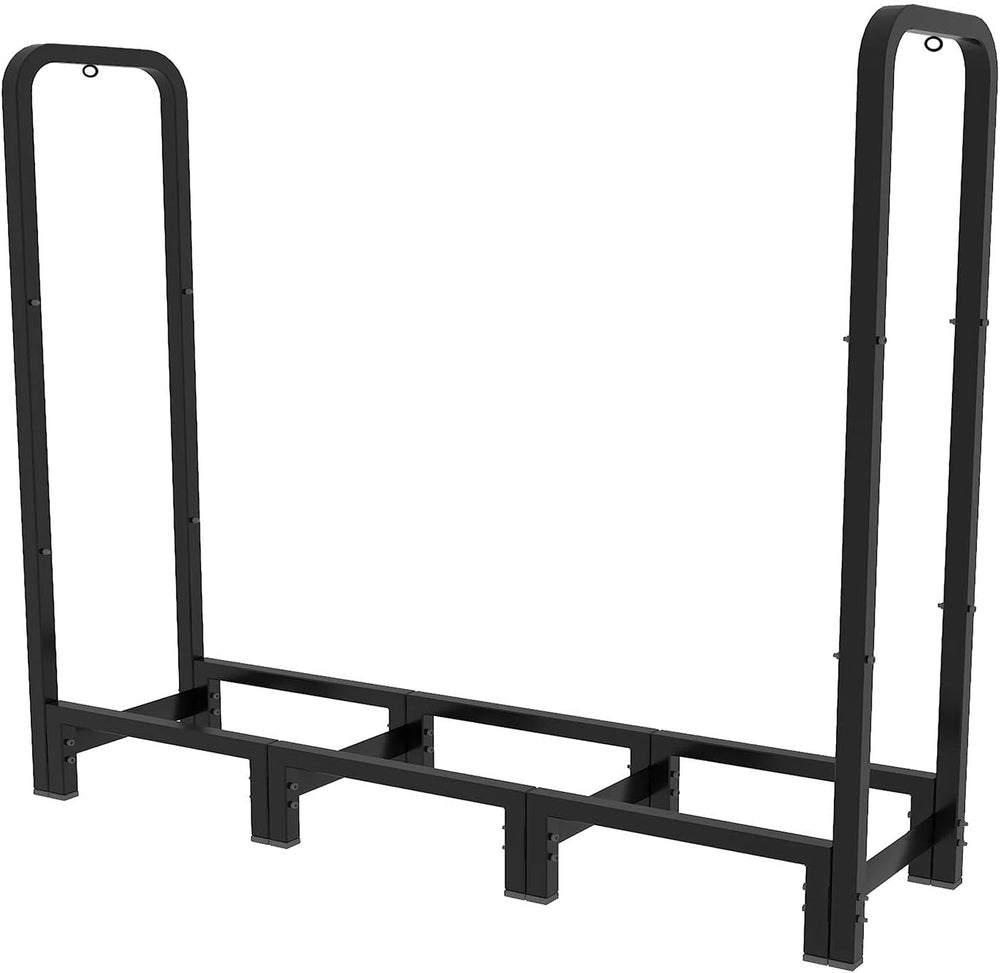 Firewood Rack Stand 4ft Heavy Duty Logs Holder for Outdoor Indoor Fireplace M...