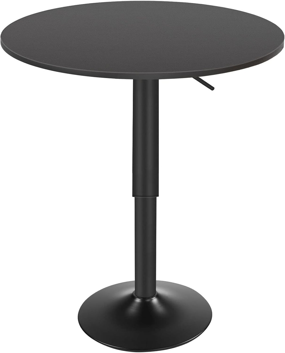 HOOBRO Bar Table, Height-Adjustable Round Pub Table 27-35.4 Inches, Cocktail ...