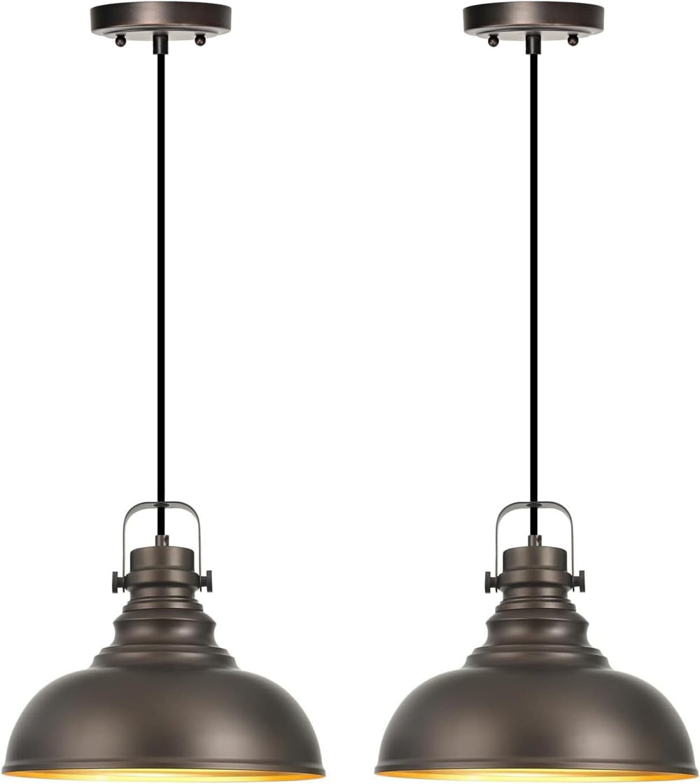 2 Packs Farmhouse Pendant Lights Kitchen Island Adjustable Pendant Light Fixt...