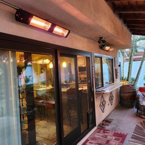 ThermoMate Infrared Electric Patio Heater, 3000W Carbon Fiber Heating for Out...