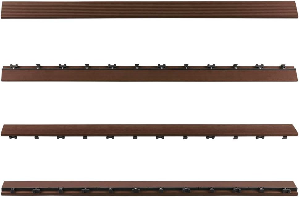 NewTechWood 1/6 ft. x 3 ft. Quick Deck Composite Deck Tile Straight Fascia in...