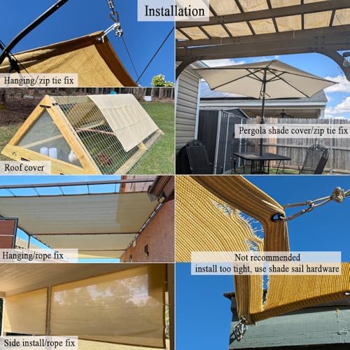 90% Shade Cloth for Patio, 8x25 FT Pergola Shade Cover