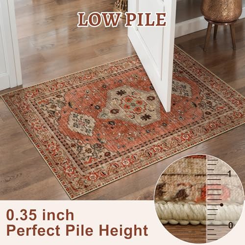 Tangsoo Boho Runner Rug, 2x6 Washable Runner Rugs for Hallways, Non Slip