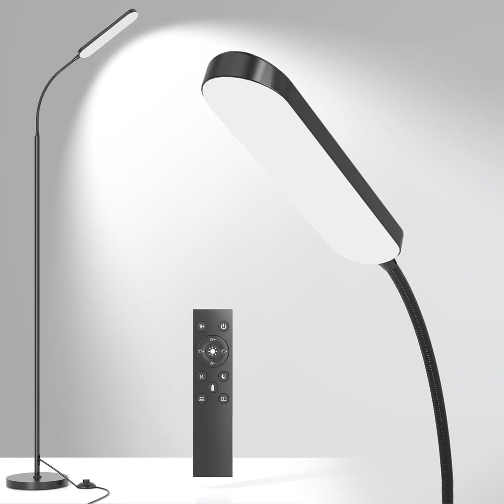 Floor Lamp, LED Floor Lamp with Remote Control Foot Switch for Living Room, S...