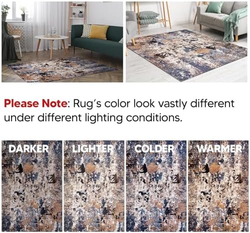 Keen Home Design Abstract Non-Shedding Area Rug, Soft Thick Pile, 12x15