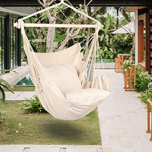 Highwild Hammock Chair Hanging Rope Swing - Max 500 Lbs - 2 Cushions Included...