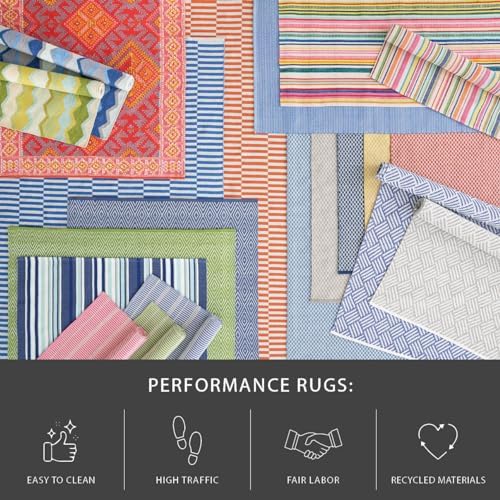Dash & Albert Herringbone Black/Ivory Indoor/Outdoor Rug, 7'6"x9...