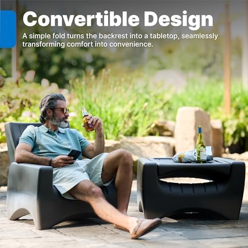 Step2 Switchback Adirondack Chair for Patio, Porch, Pool, Fire Pit, Deck, Dur...
