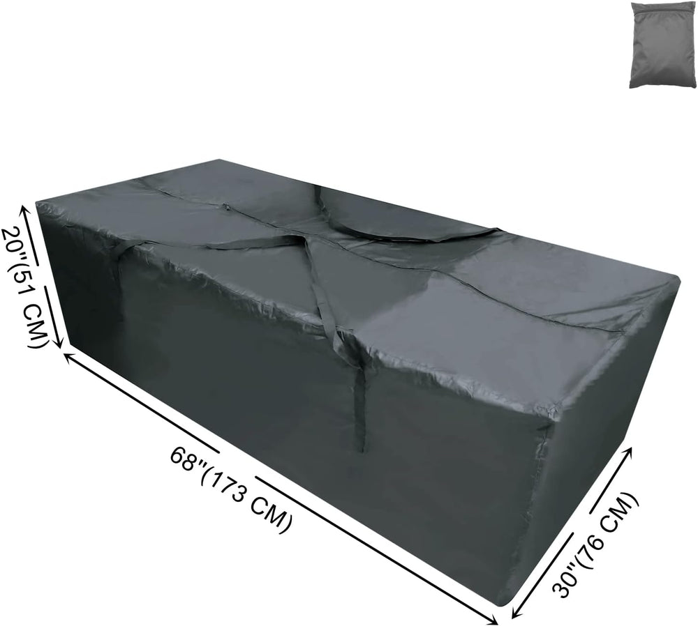 Outdoor Waterproof Patio Cushion Storage Bag 2 Pack, 68" Anti-UV Weather...