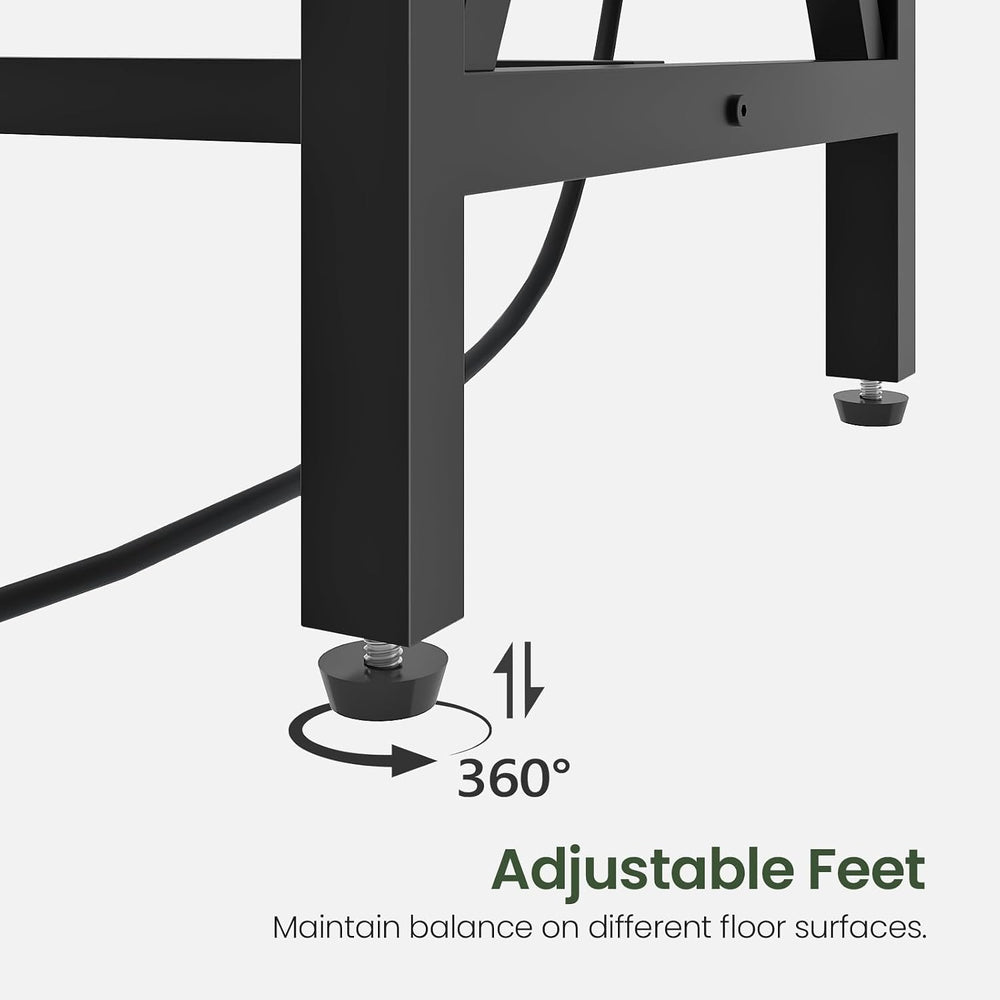 CHOEZON 55'' Bar Table, Kitchen Dining Table with Power Outlet and Fo...