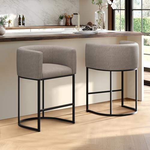 Counter Height Bar Stools Set of 2, 24 Inch Seat Height Barstools for Dining ...