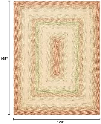 SAFAVIEH Braided Indoor/Outdoor Area Rug 10x14, X-Large Rust BRD303A