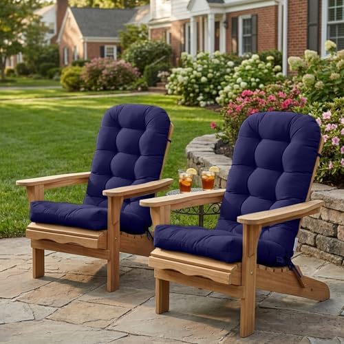 EAGLE PEAK High Back Adirondack Chair Cushions, 5" Thick Non Slip Tufted...