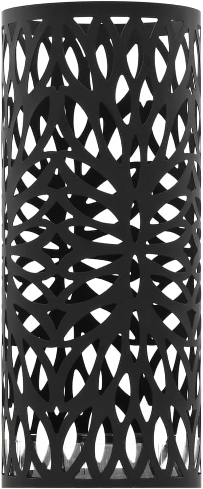 vidaXL Elegant Steel Umbrella Stand in Black - Durable Powder Coated Steel wi...