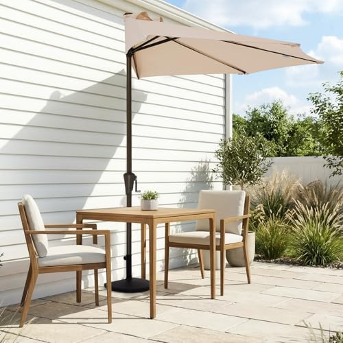 jearey 9 ft half outdoor patio umbrella w/crank, main product view