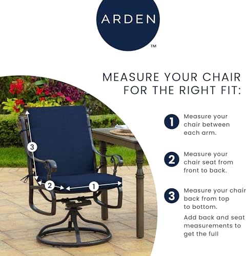 Arden Outdoor Adirondack or Rocking Chair Cushion, 20 x 17, Rain-Proof, Fade ...