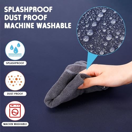 Mindsoft 2 Sets Waterproof Cushion Covers with Backrest, L, Dark Blue