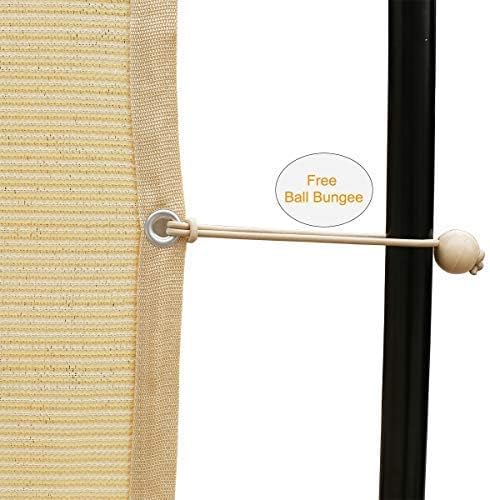 Shatex 90% Shade Fabric 6' x 10' Sun Shade Cloth with Grommets for Pe...