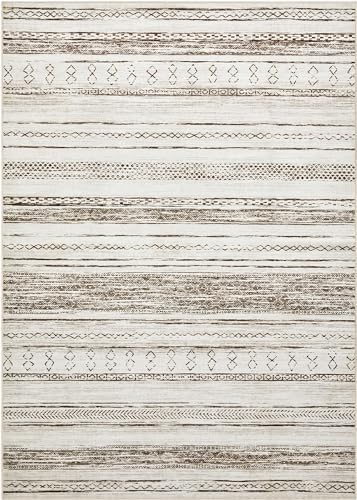 Tortania Area Rug Living Room Rugs - 9x12 Washable Large Soft Neutral Boho Mo...