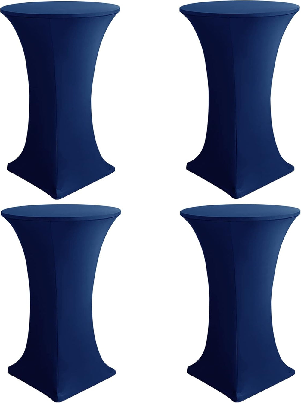 Spandex Navy Cocktail Table Covers for 30-32 Inch High Top Pub 4 Pack
