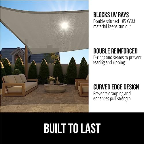 gorilla grip heavy duty sun shade sail for shown in use