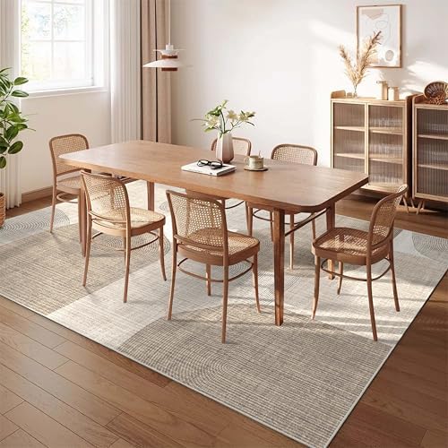 5x7 Area Rugs Modern Beige Washable Rug for Living Room Bedroom