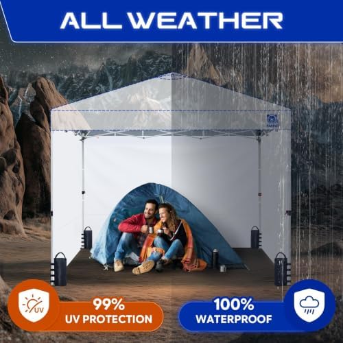 FANPAT Sidewalls for 10x10 Pop Up Canopy, Dusk Gray (3Pcs Sidewalls Only)