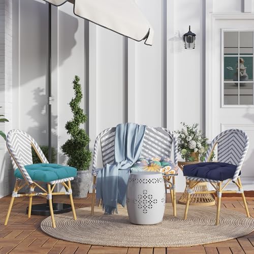 2 Pack U-Shaped Waterproof Outdoor Chair Cushions,Dark Grey