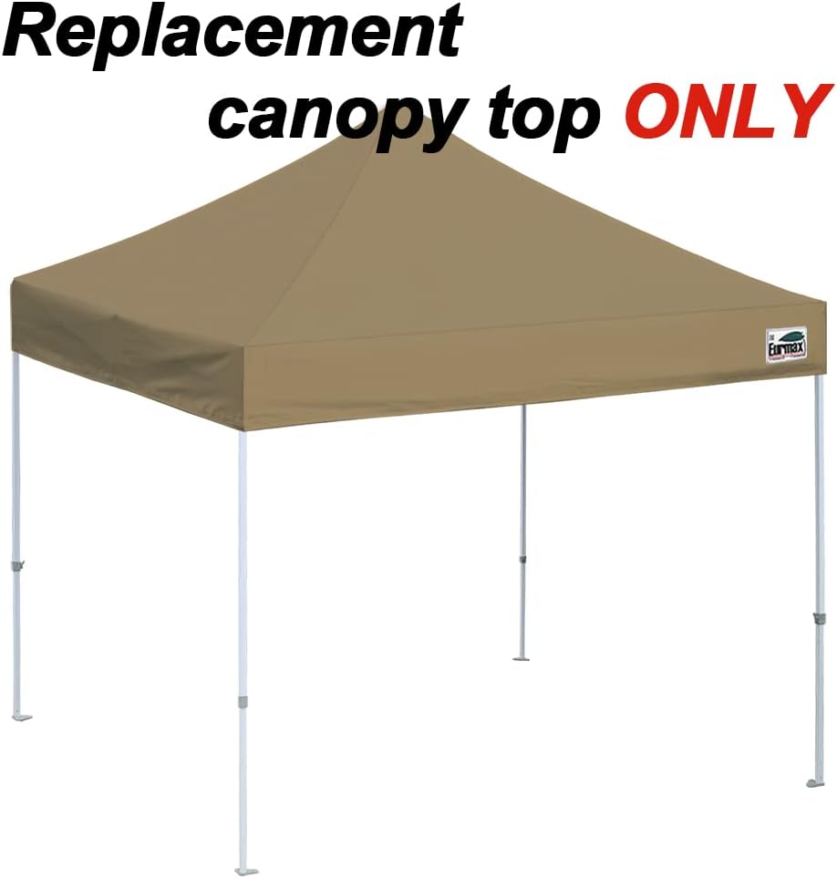 Eurmax USA 10x10 Pop Up Canopy Replacement Top,Universal Instant Canopy Cover...