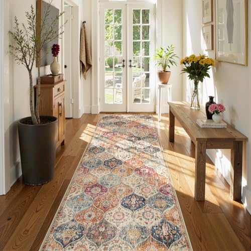 Lahome Moroccan Trellis Washable Runner Rug, 2x6 Kitchen Runners for Hallways...