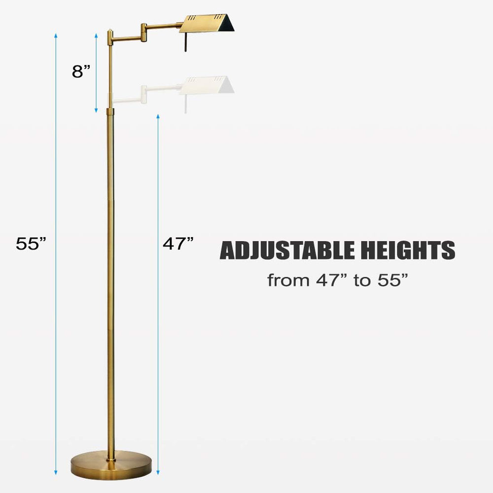 O’Bright Dimmable LED Pharmacy Floor Lamp, 12W LED, Full Range Dimming, 360 D...