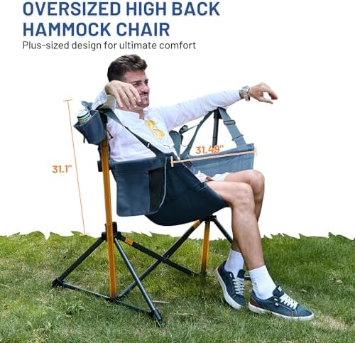 TIMBER RIDGE Hammock Camping Chair, Oversized Swinging Chair, 400lbs Load