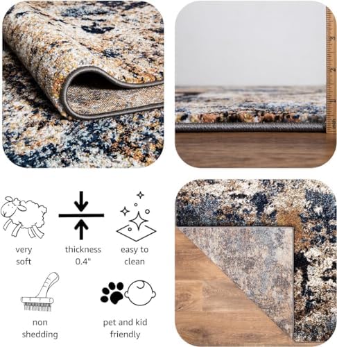 Keen Home Design Abstract Non-Shedding Area Rug, Soft Thick Pile, 12x15
