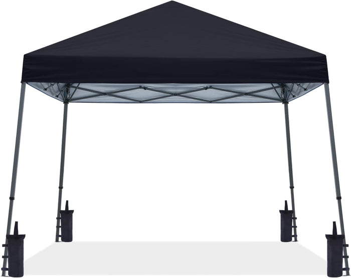 ABCCANOPY Stable Pop up Outdoor Canopy Tent 10 x 10 ft Base / 8 x 8 ft Top, Black