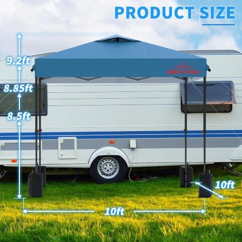 10x10 Pop Up Canopy Tent with 3 Sidewalls, Grey