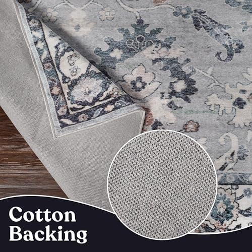 SUPERIOR Washable Indoor Large Area Rug, Nylon, Foldable, Modern Home Decor, ...
