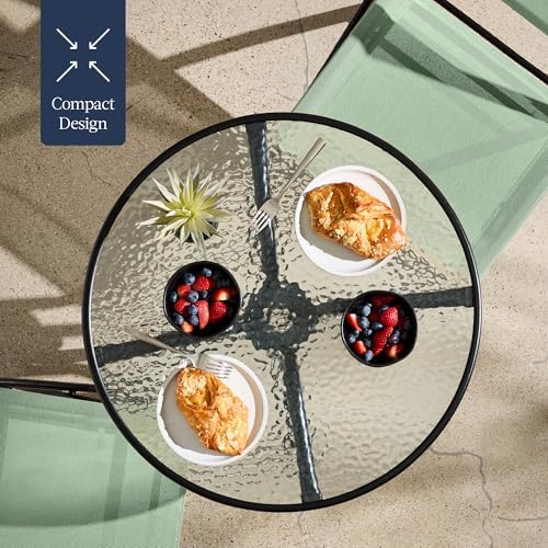 Best Choice Products 3-Piece Patio Bistro Dining Furniture Set w/Textured Gla...