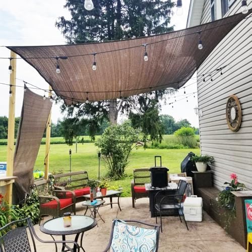Sun Shade Cloth 8x20 FT, UV Block Outdoor Patio Shade Cover, Permeable and Te...