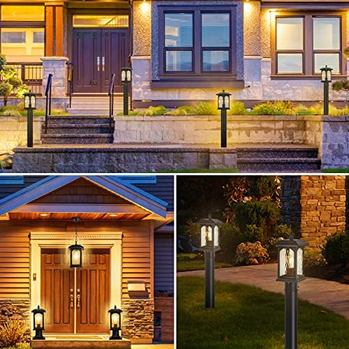 FILIYANO Dusk to Dawn Outdoor Post Lights, Pier Base Included, 1 Pack