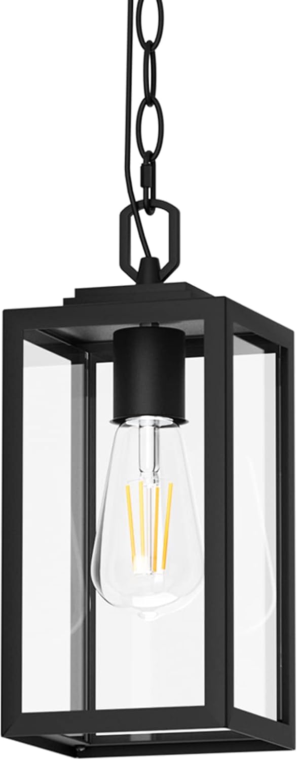 Modern Outdoor Pendant Light for Porch, Exterior Hanging Lantern
