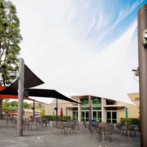 Royal Shade 1 6' x 1 6' x 1 6' White Triangle Sun Shade Sail for ...