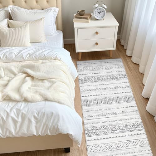 Nakagishi Runner Rug Kitchen Washable Rugs: 3x8 Non-Slip Boho Soft Modern Sta...