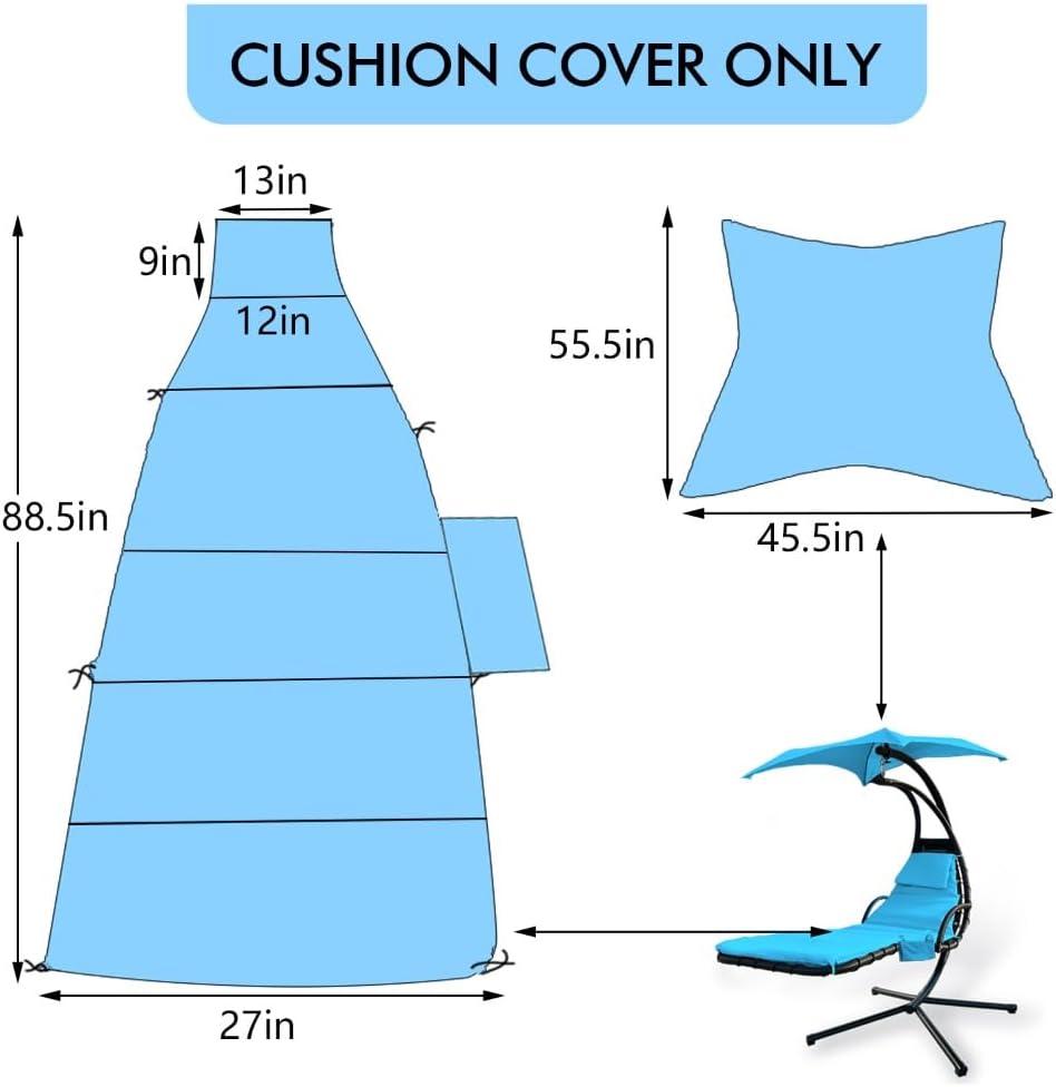 Outdoor Hanging Lounge Chair Replacement Cushion Cover Only
